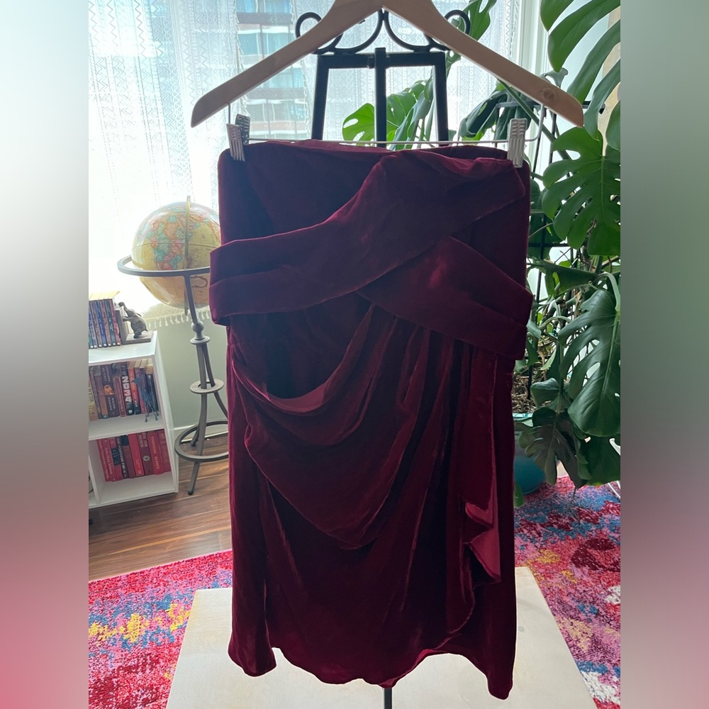 Strapless Velvet Dress NWT